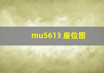 mu5613 座位图